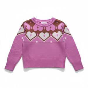 Carter’s Girls 4T Pink Heart Knit Sweater Long Sleeve Pullover NWT